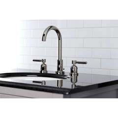 Fauceture Concord Widespread Bathroom Faucet with Pop-Up Drain, Polished Nickel