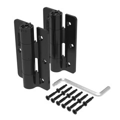 3.125 In. X 4.875 In. Aluminum Black Standard Butterfly Hinge (2-Pack)