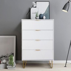 4 Drawers Chest Of Dresser Storage Tower Wood Cabinet Modern Bedroom Organizer