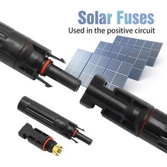 10/15/20/30/32A in-line Fuses Holder w/Fuse Solar Panel PV Connectors Waterproof