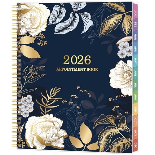 2026 Appointment Book, 30 Minutes-Hourly, Weekly ＆ Monthly Calendar Planner