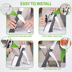 Safe Mandoline Slicer 5 in 1 Vegetable Chopper Food Potato Cutter Adjustable**++