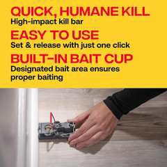 M144-2B Instant Power-Kill Easy Set Reusable Rat Trap – 2 Traps
