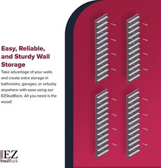 EZStudRack Shelving System- 8 Pack Gray, 32 Wood Screws-WOOD NOT INCLUDED