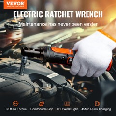 VEVOR Cordless Electric Ratchet Wrench Cordless Ratchet 3/8″ 12V 2 Batteries