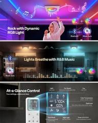 AutoFlow Bathroom Exhaust Fan with RGB Light & Humidity Sensor (30-110-160CFM)