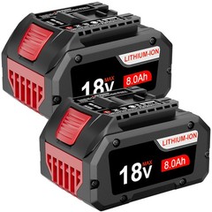 2 Pack 18V Battery For Bosch 18V 8.0AH Li-ion BAT609 BAT610G BAT618 GSR18V-LI