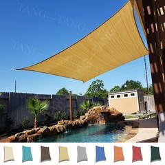 Permeable Shade Sail Patio Awning Outdoor Garden Pool Sun Canopy Shelter Cover