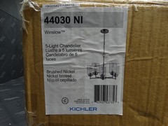 Kichler Winslow 19.75 in. 5-Light Brushed Nickel Contemporary Shaded Chandelier