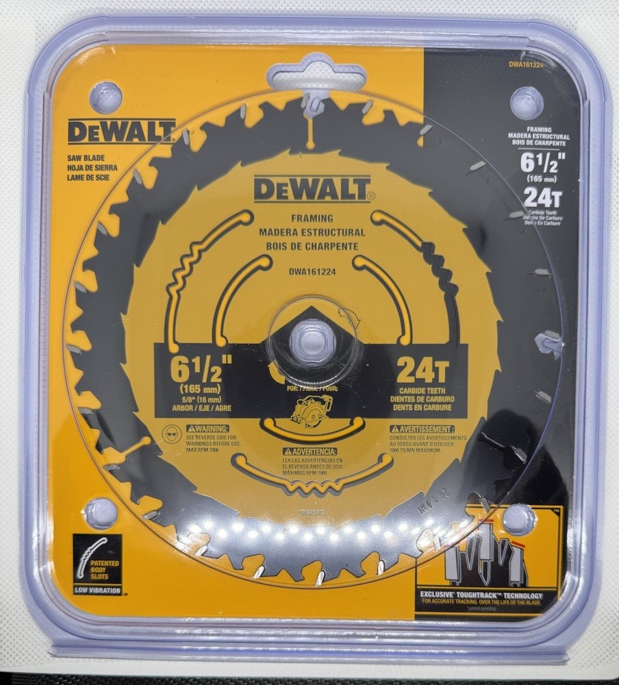 DEWALT DWA161224 6.5 in 24T Circular Saw Blade