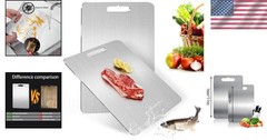 Titanium Cutting Board 100% Pure Non-Stick Double-Sided 11×15.5″ in for Kitchen