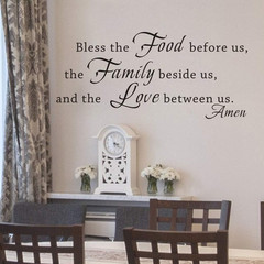 Kitchen Wall Decals Family Wall Decor Kitchen Stickers Prayer Quotes Dining Room