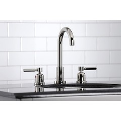 Fauceture Concord Widespread Bathroom Faucet with Pop-Up Drain, Polished Nickel