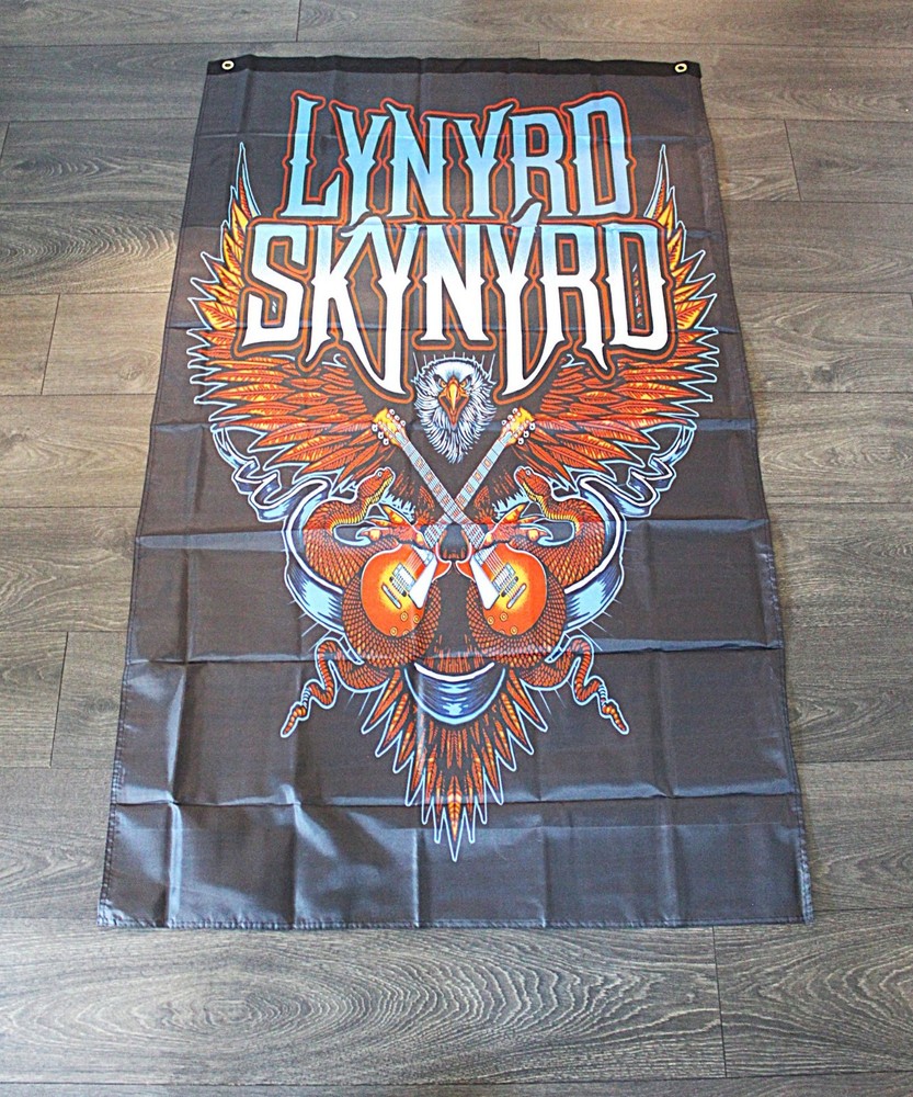 Lynyrd Skynyrd Banner Flag 3×5 feet Classic Rock Music Band USA Shipper CD