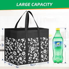 Reusable Grocery Bags 4 Pack Large Heavy Duty Shopping Totes Waterproof Foldable