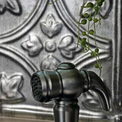 18.25 In. X 24.25 In. Crosshatch Silver Traditional Style # 1 PVC Decorative Bac