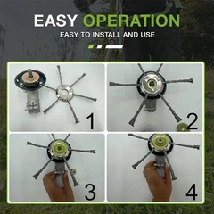 Universal Steel Wire Trimmer Head, Wire Trimming Head for Weedeater, Wire Trimme