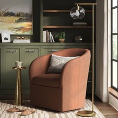 Brass Floor Lamp with Glass Shade – Threshold
