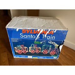 Vintage Sylvania Santas Train Rope Light Multicolor Chasing Christmas Decor Rare