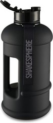 ShakeSphere Sports Water Bottle 1.3 Liter Matte Black/Black Hydration Jug Large