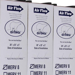 255649-102 Air Bear 20 X 25 X 5 Inch MERV 8 High Performance Air Purifier Filter