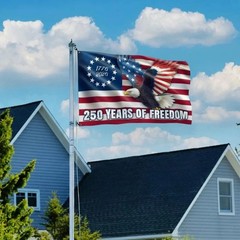 250 Years Anniversary Freedom 4th July Eagle US Flag (24*36 /36*60/ 48*72 Inch)
