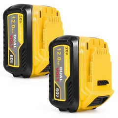 2X 12.0Ah Battery For DEWALT 20V 60V For DCB612 FLEXVOLT Li-Ion Battery DCB609-2