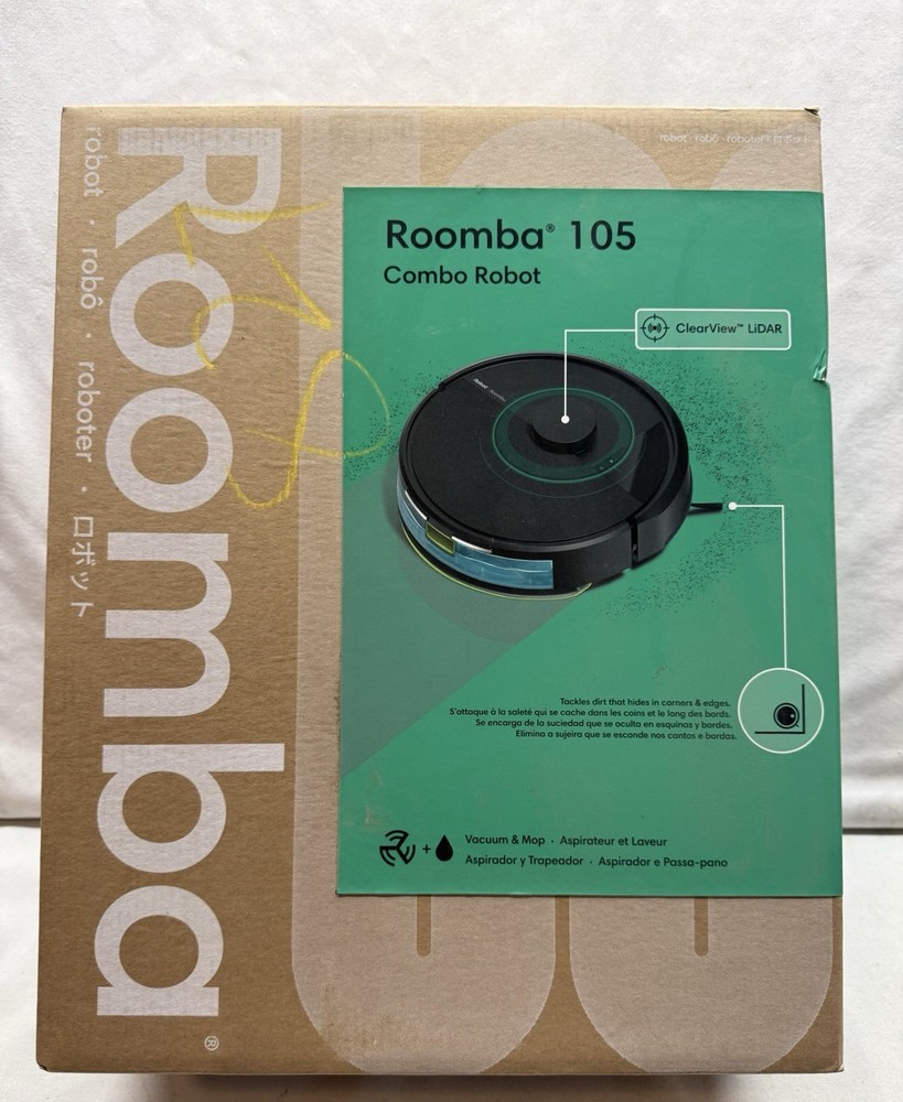 Roomba 105 Robot Vacuum Mop Combo ~ iRobot Navigation, Clear view, NEW SEALED