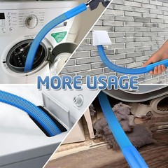 2-Piece Dryer Vent Lint Remover Vacuum Hose Attachment Cleaner Kit with Brush