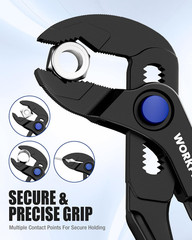 WORKPRO 3-Piece Mini Pliers Set with Pouch, 4-Inch Slip Joint Plier & 4-Inch Wat