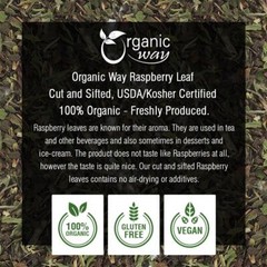 Organic Way Raspberry Leaf Cut & Sifted – Organic, Kosher & USDA Certified
