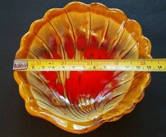 Vintage MCM California Pottery Drip-Glazed Candy Dish (Nuts/Soap/Trinkets) USA