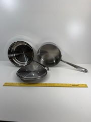 All-Clad Stainless Steel 3.5 qt. Saucepan and Double Boiler And Lid
