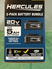 NEW Hercules HC01-2P 20V Lithium-Ion 5Ah Battery 2-Pack, Black