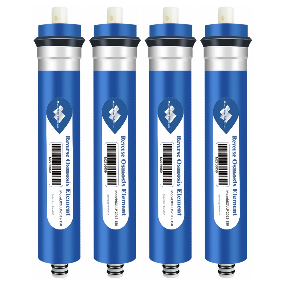 4 Pack 150 GPD RO Membrane Reverse Osmosis System Water Filter 12″x2″ Cartridges