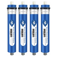 4 Pack 150 GPD RO Membrane Reverse Osmosis System Water Filter 12″x2″ Cartridges