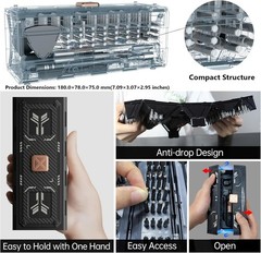 “Manual Drive” JAKEMY 180 in 1 Precision Screwdriver Set Computer Tech Tool