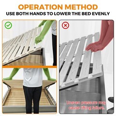 4.6 FT Bed Lift Mechanism, 286-319 lbs Load Capacity, Lifting Gas Spring Set,…