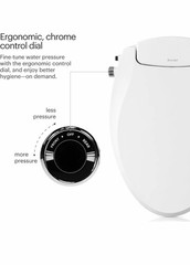Brondell Ecoseat S101 Non Electric Bidet Toilet Seat Elongated White Dual Nozzle