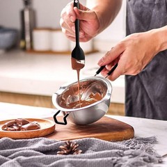 Double Boiler Pot Set, Stainless Steel Melting Pot with Silicone Spatula