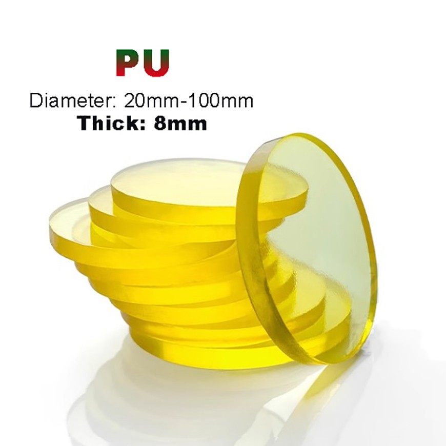 8mm Thick Round Polyurethane PU Disc Discs Damping Pads Sheet | Φ 20mm-100mm