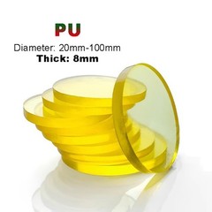 8mm Thick Round Polyurethane PU Disc Discs Damping Pads Sheet | Φ 20mm-100mm