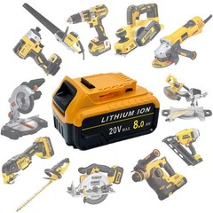 20V MAX 8Ah Lithium Ion Battery 2-Pack,compatible with Dewalt 20v cordless tools