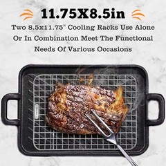 2pk Stainless Steel Cooling Racks for Cooking & Baking Oven-Safe – 8.2″ x 11.8″