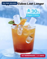 Silonn Ice Maker Countertop, 8 Cubes in 6 Mins, 26.5lbs/24H, Self-Cleaning