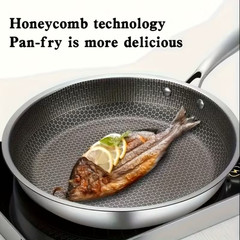 Stainless Steel 10 in Tri-Ply Fry Pan, 304 Grade Material, Non-Stick , PFOA Free