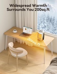 Portable Electric Space Heater with Thermostat, 1500W/750W Safe and Quiet Cerami