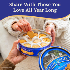 Royal Dansk Danish Butter Cookies Great for Sharing and Gifting, 12 oz