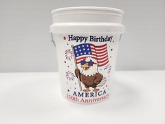 America 250 Mini Bucket Available in Red, White, Blue 9 Different Logos Lowe’s