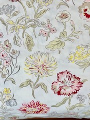 POTTERY BARN PRETTY!! FLORAL PINK WHITE YELLOW BOTANICAL COTTON DUVET COVER FULL
